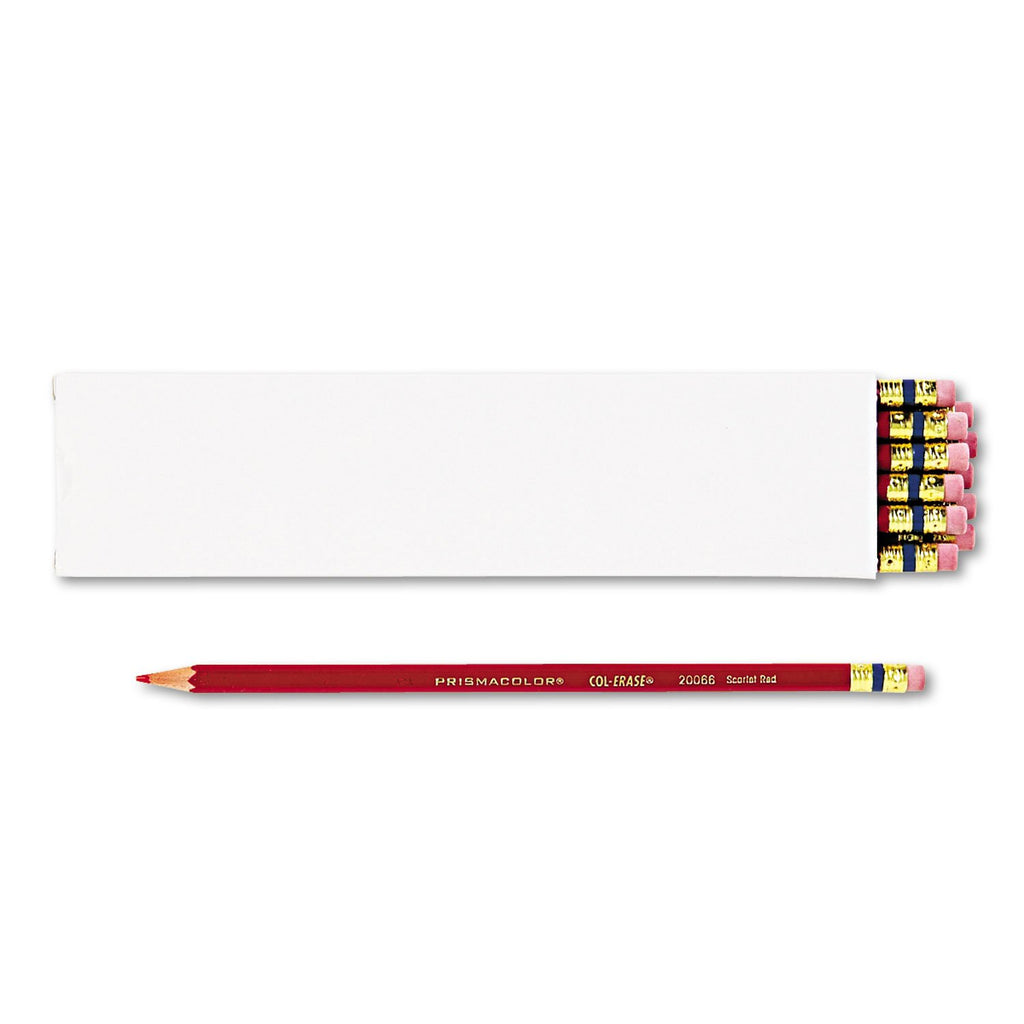 Sanford Prismacolor Col-Erase Pencil with Eraser, Green Lead, Green Barrel