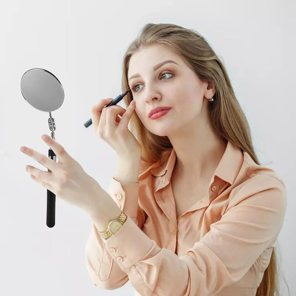 Jucoan 4 Pack Telescoping Inspection Mirror, Flexible Inspection Mirror Round and