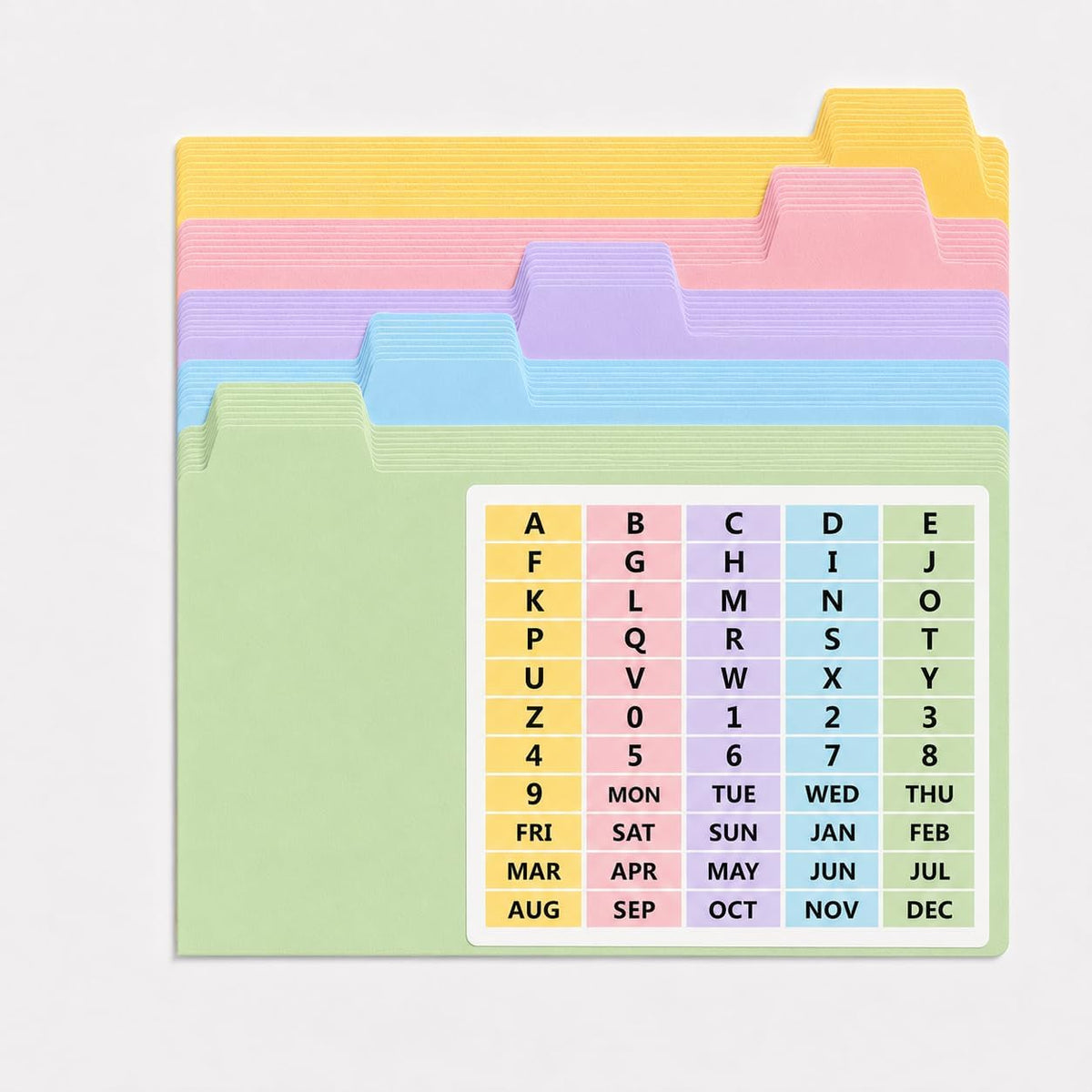 4x6 Index Card Dividers, 50 Pk Colorful Tabs for Flashcards & Study Notes