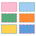 Whaline 120 Pack Pastel Index Cards 3 x 5 Inch Cardstock Flashcard Colorful Scalloped