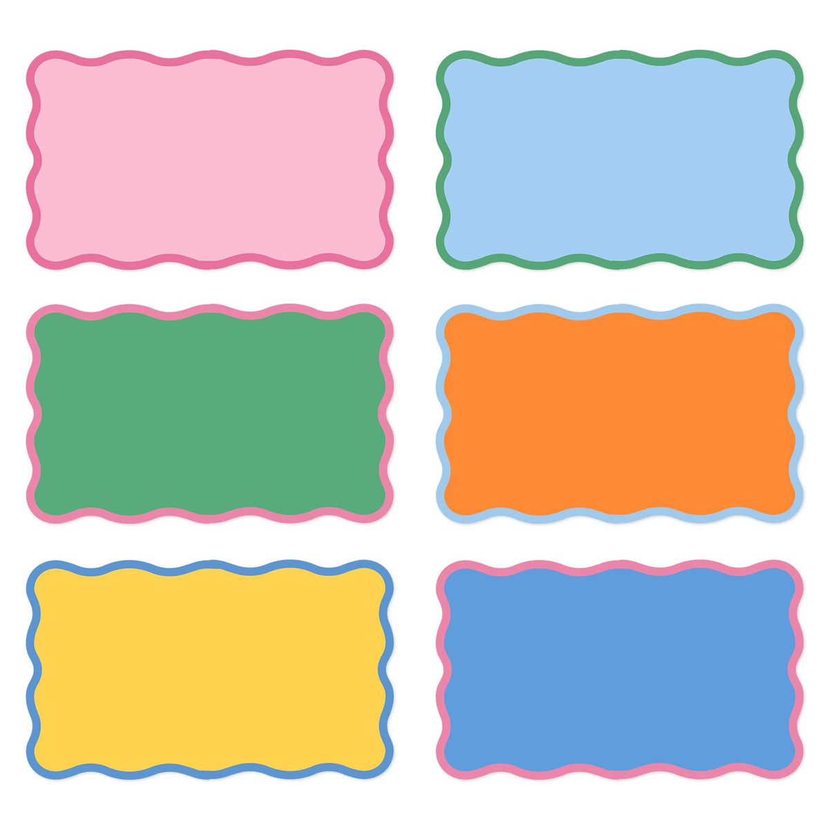 Whaline 120 Pack Pastel Index Cards 3 x 5 Inch Cardstock Flashcard Colorful Scalloped