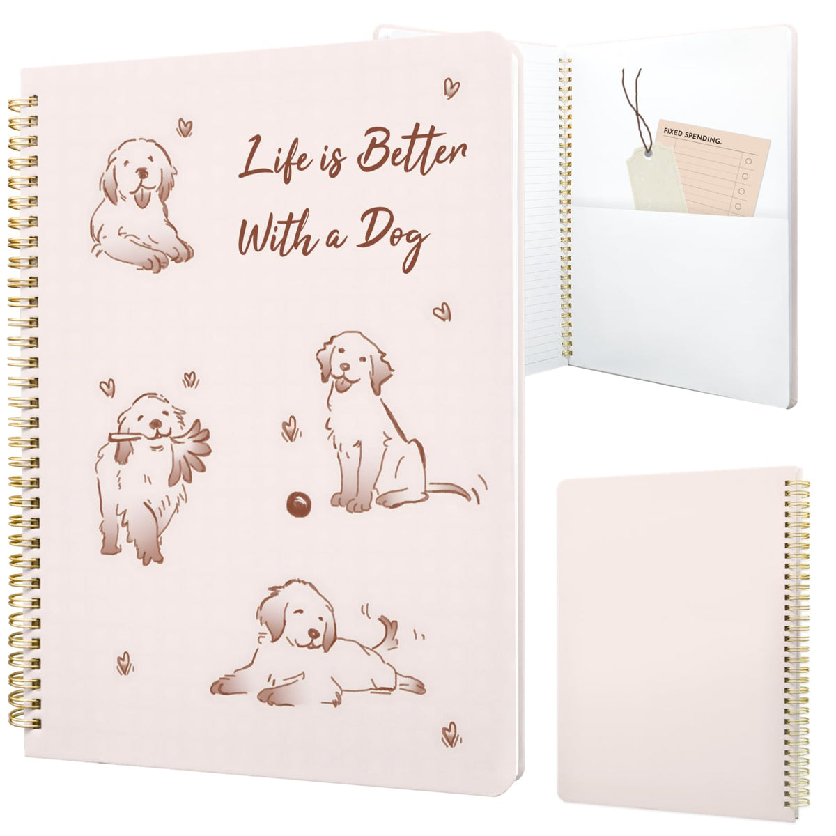 Cute Spiral Notebook 8.5 x 11 Graph Paper Journal A4, Plant Flower