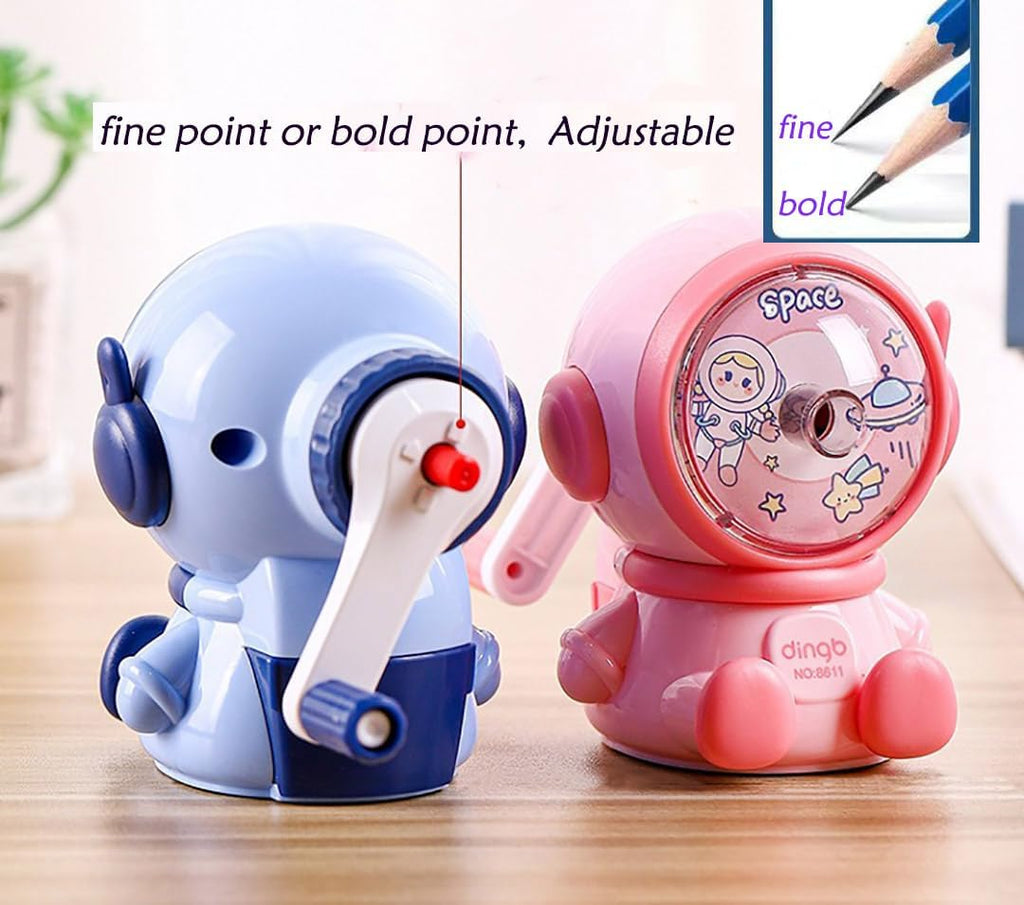 Pencil Sharpener, Hand Crank Manual Sharpener, Auto Pen Feed Feature