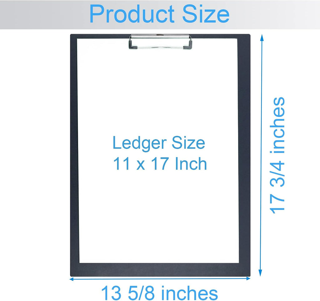 Acocony 11x17 Clipboard Vertical Extra Large Clipboard Low Profile Clip 11 x 17 Clipping