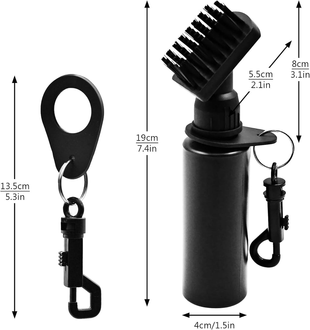 Pro Golf Club Brush Cleaner, Golf Water Brush with Retainer Clip and Squeeze Water Bottle
