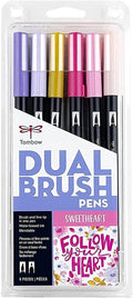Tombow 56228 Dual Brush Pen Art Markers Sweetheart, Portrait, 1 Count (Pack of 6)