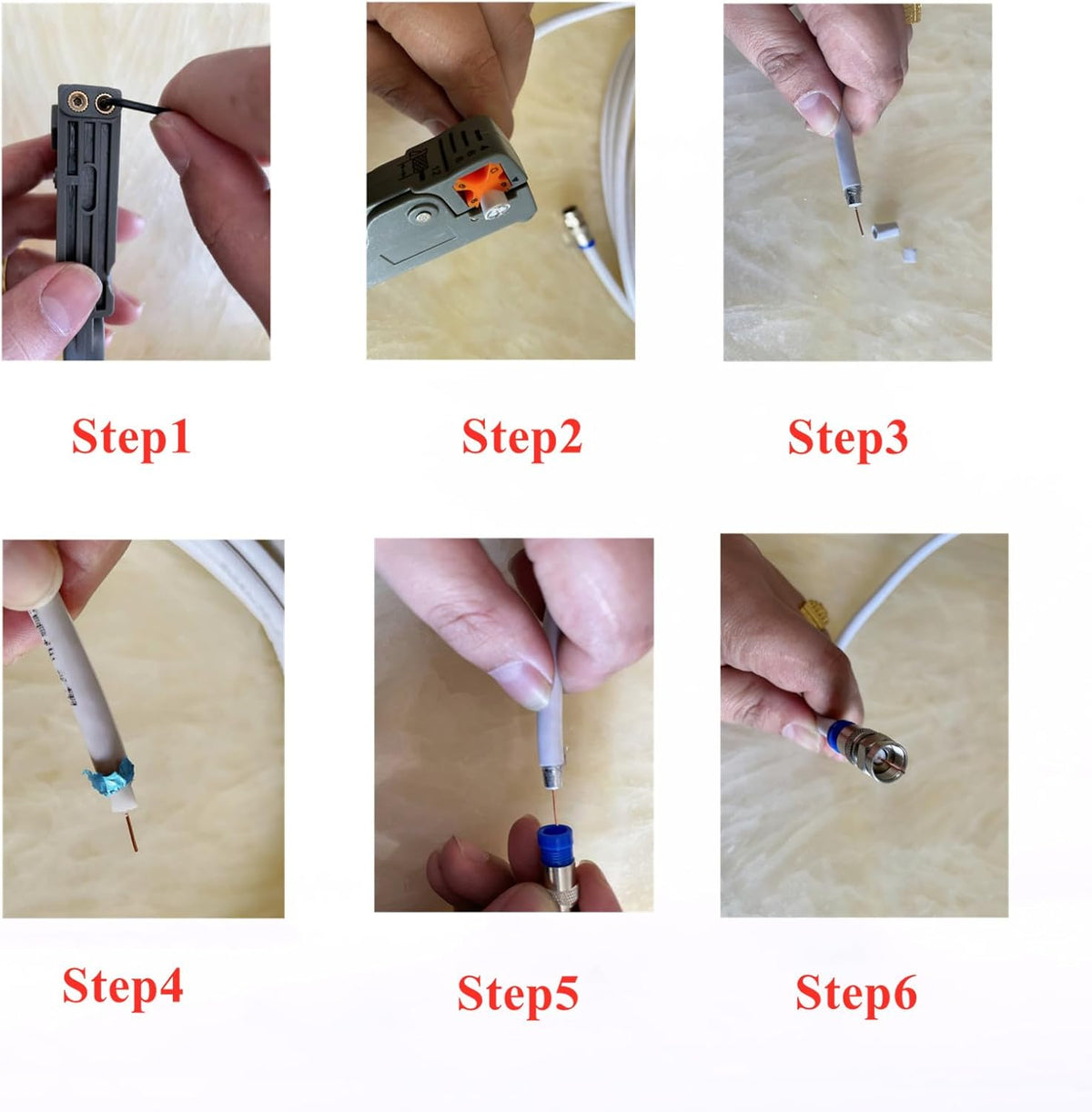 Gaobige Coax Cable Crimper Tool Kit, rg6 rg59 Coaxial Compression Tool