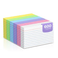 600 Count Colored Index Cards 3 x 5 Inch Ruled Index Cards