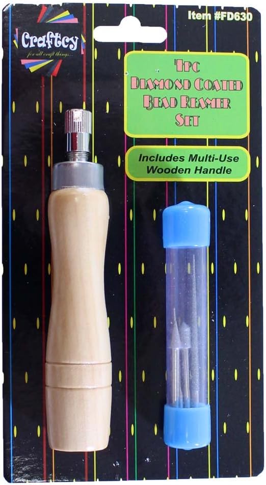 5-Piece Toolkit | Bead Reamer & Sanding Set | Wooden Handle | 4 Multi-Functional