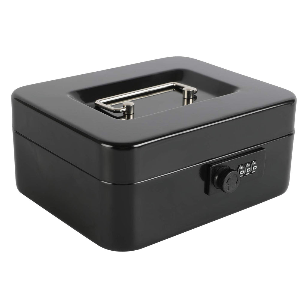 xydled Medium Cash Box with Lock, Metal Money Box, Steel Money Box, Pink