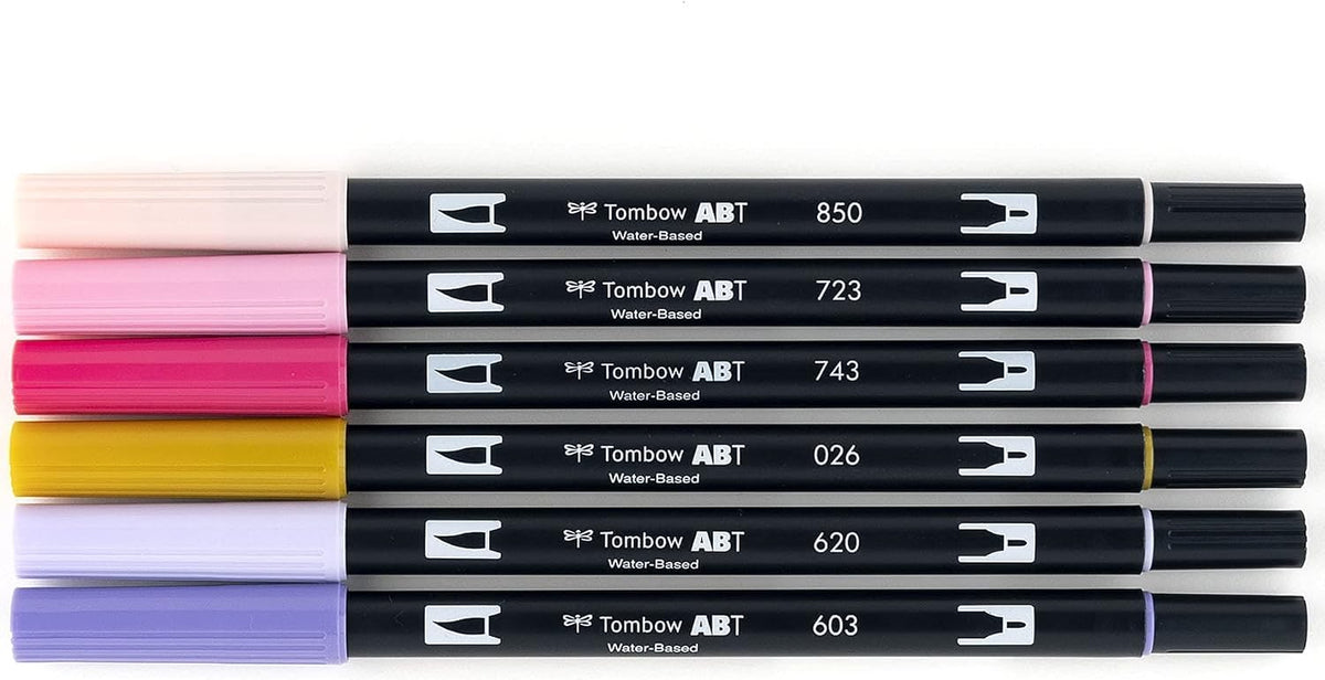 Tombow 56228 Dual Brush Pen Art Markers Sweetheart, Portrait, 1 Count (Pack of 6)