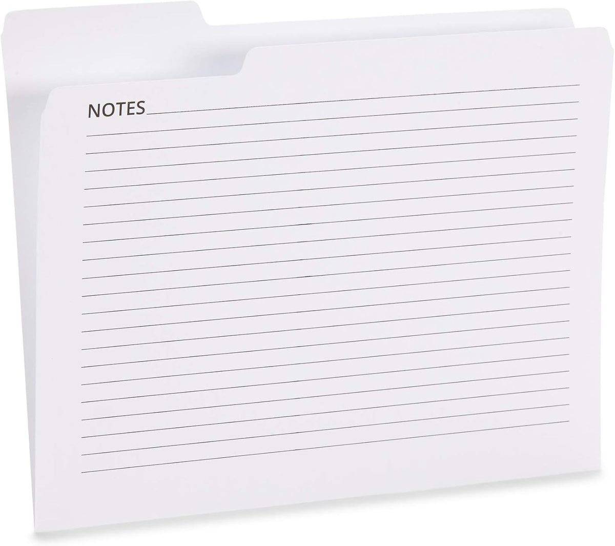 Blue Summit Supplies 25 Notes File Folders, Letter Size, 1/3 Cut, Assorted