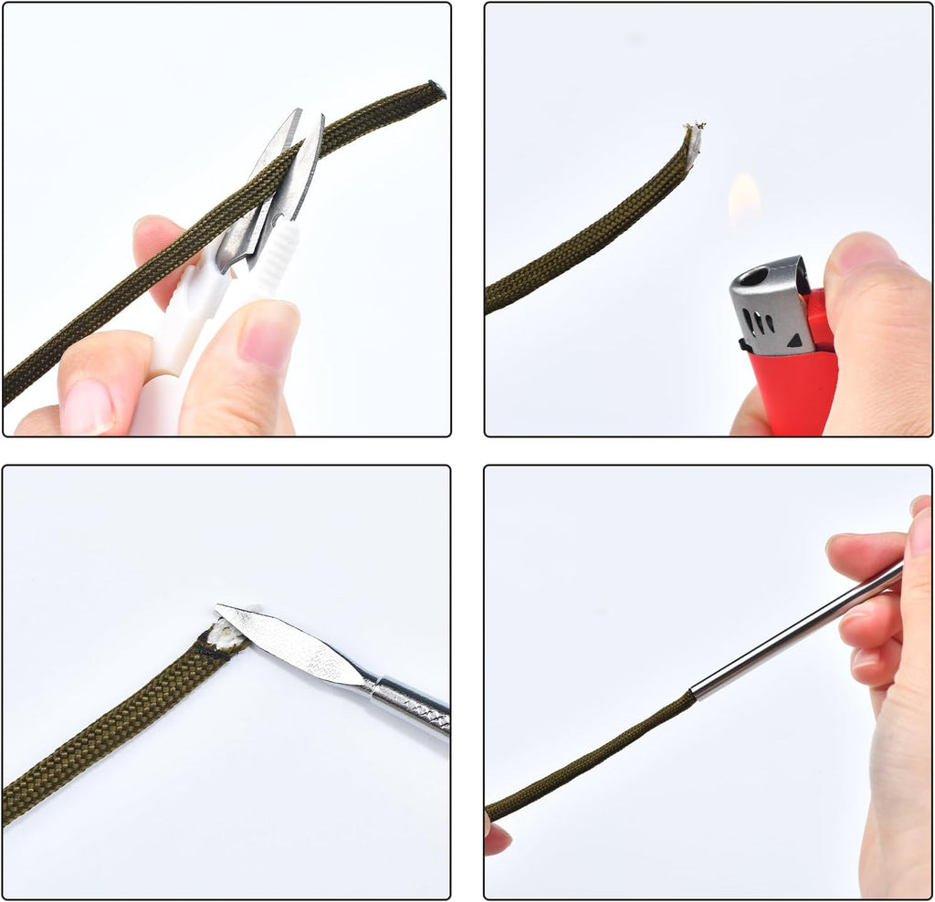MONOBIN 12 Pcs Paracord FID Set Paracord Tools with Stainless Steel Knotter Marlinspike