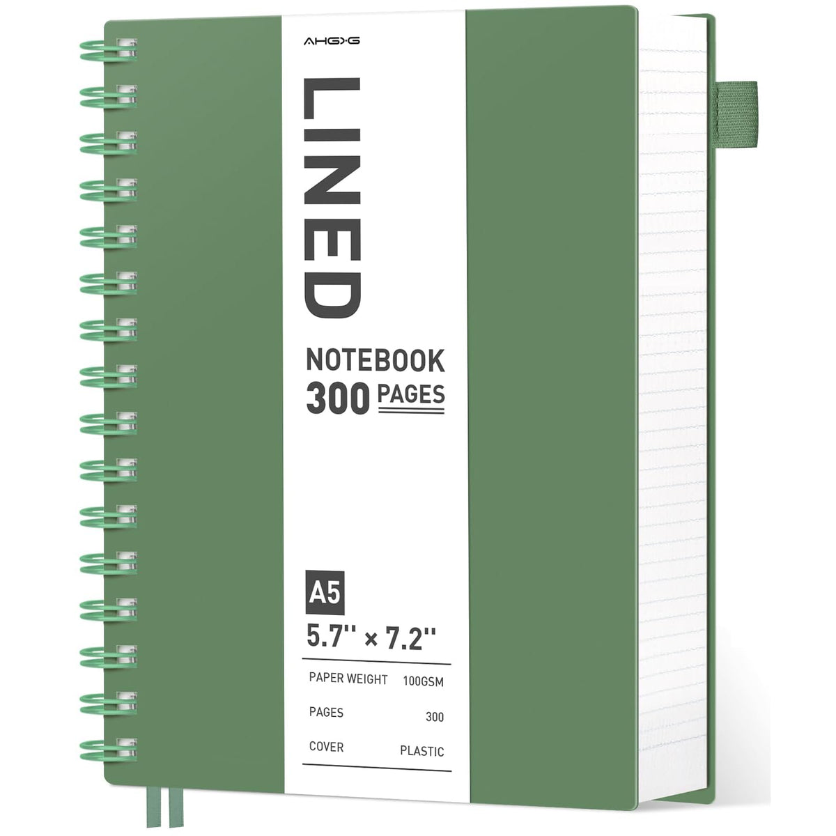 AHGXG Lined Journal Notebook, 300 Pages, A4 (8.5" x 11")