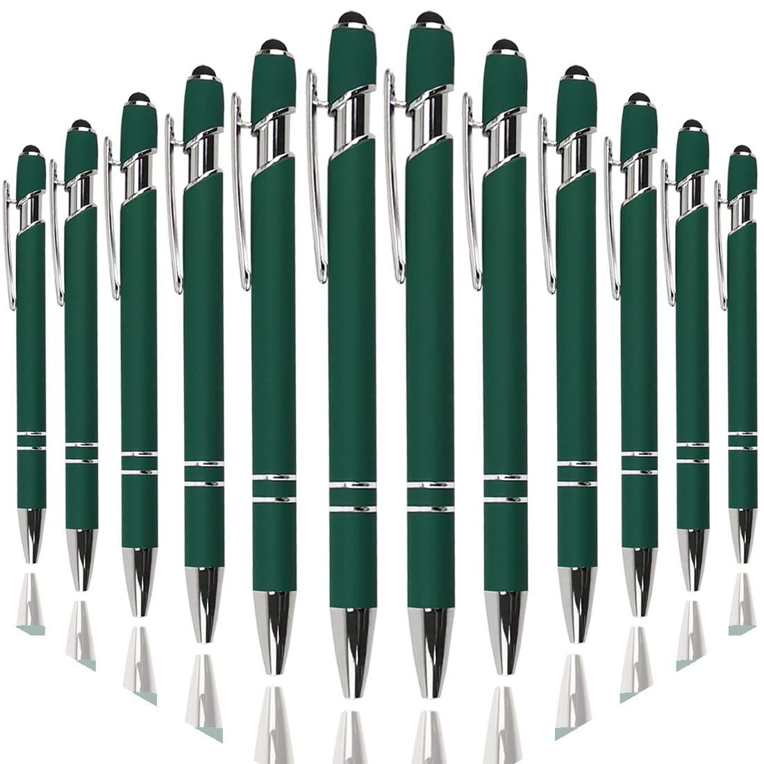 Oddmoal Ballpoint Pen with Stylus Tip, Soft Touch Click Metal Pen, 1.0mm Medium Point