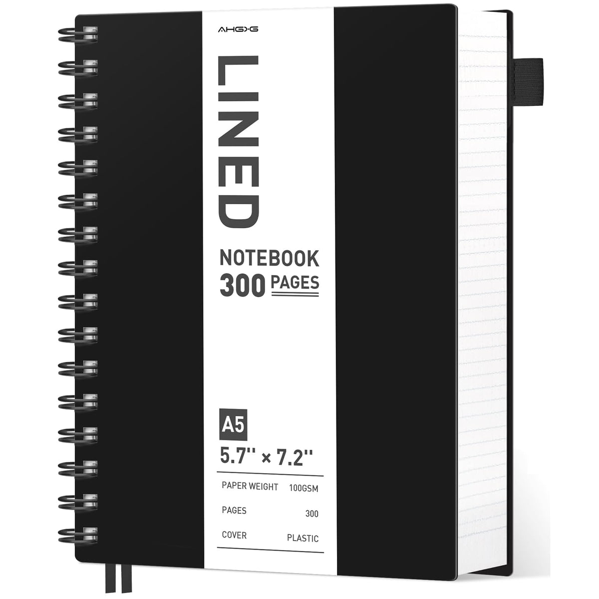 AHGXG Lined Journal Notebook, 300 Pages, A4 (8.5" x 11")