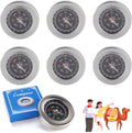 6pcs Orienteering Compass, Aluminum Alloy, Waterproof, Map Compass, Outdoor, Hiking