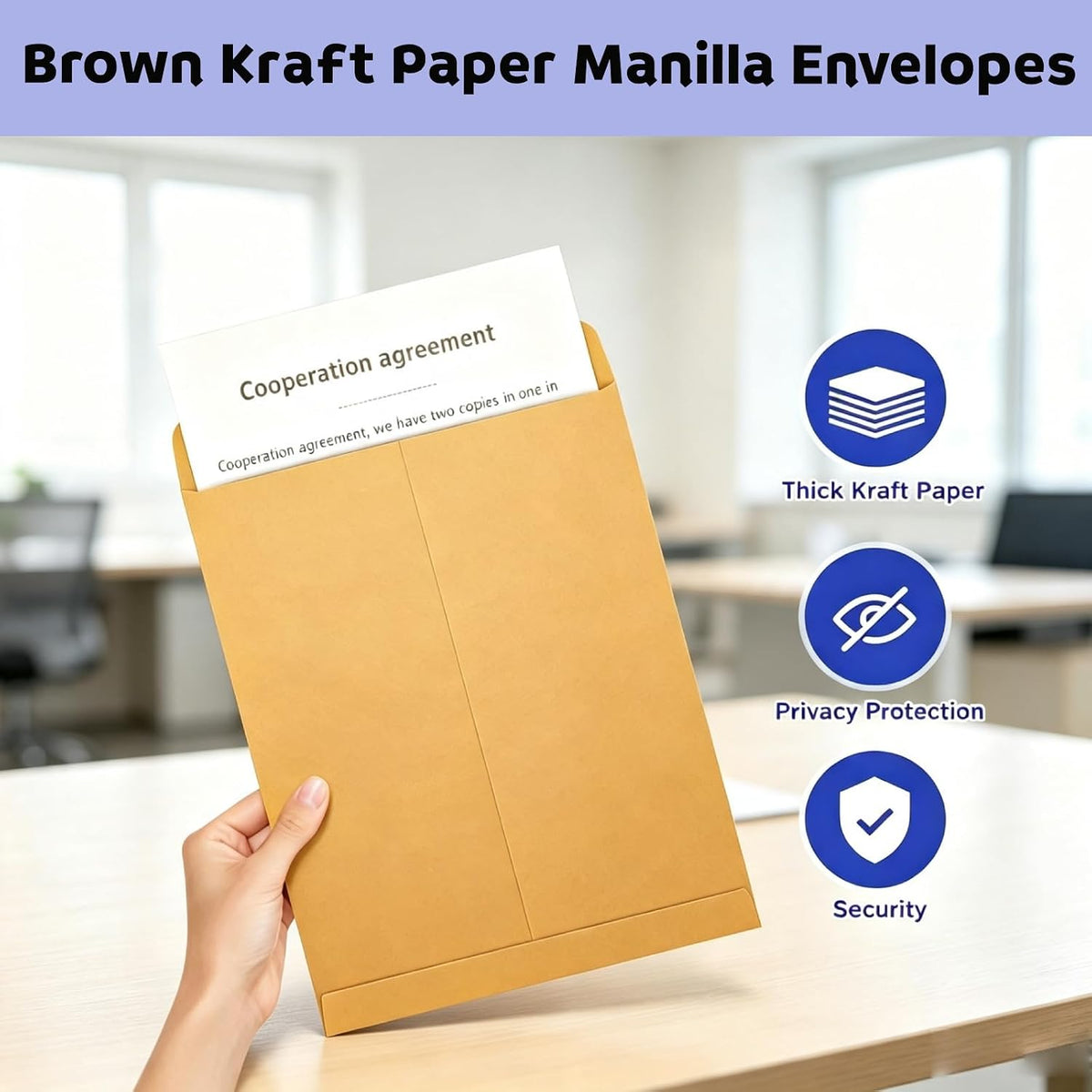 6X9 Manilla Envelopes Self Seal 100 Count