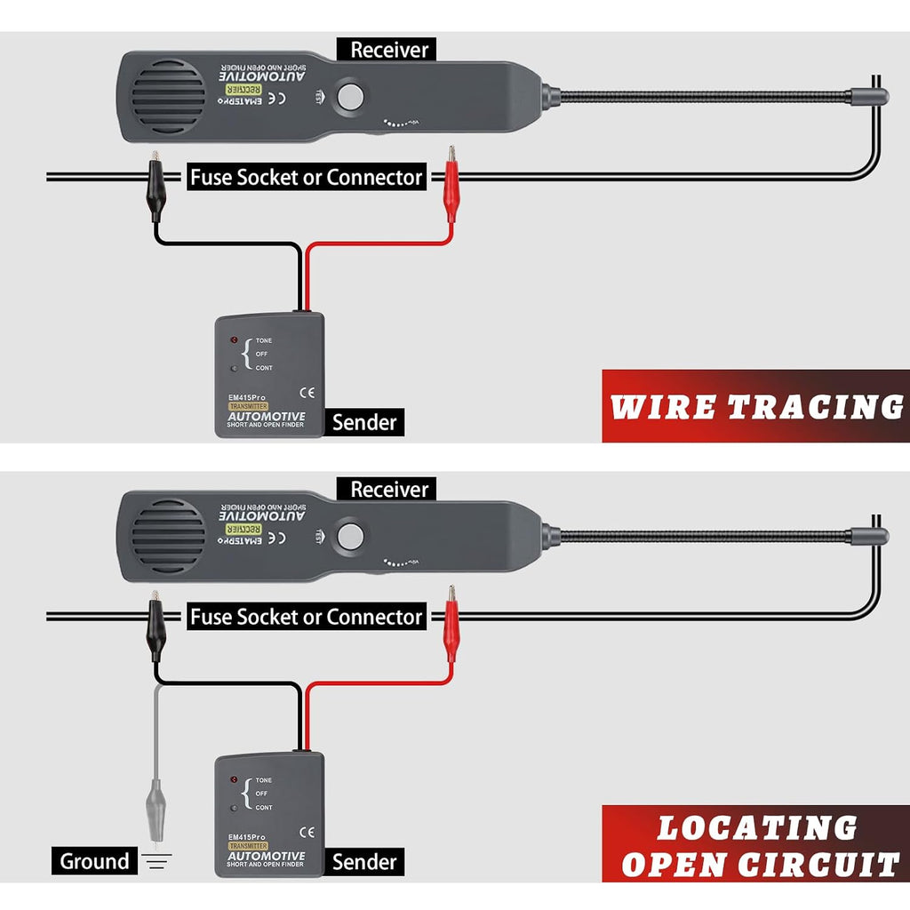 EM415Pro Automotive Circuit Tester, DC 6-42V Open/Short Finder Cable Tracer