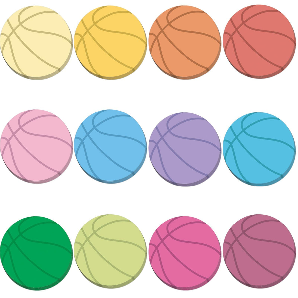 9 Dreamy Pastel Gradient Sticky Notes - Self-Adhesive Note Pads & Memo Notes for School