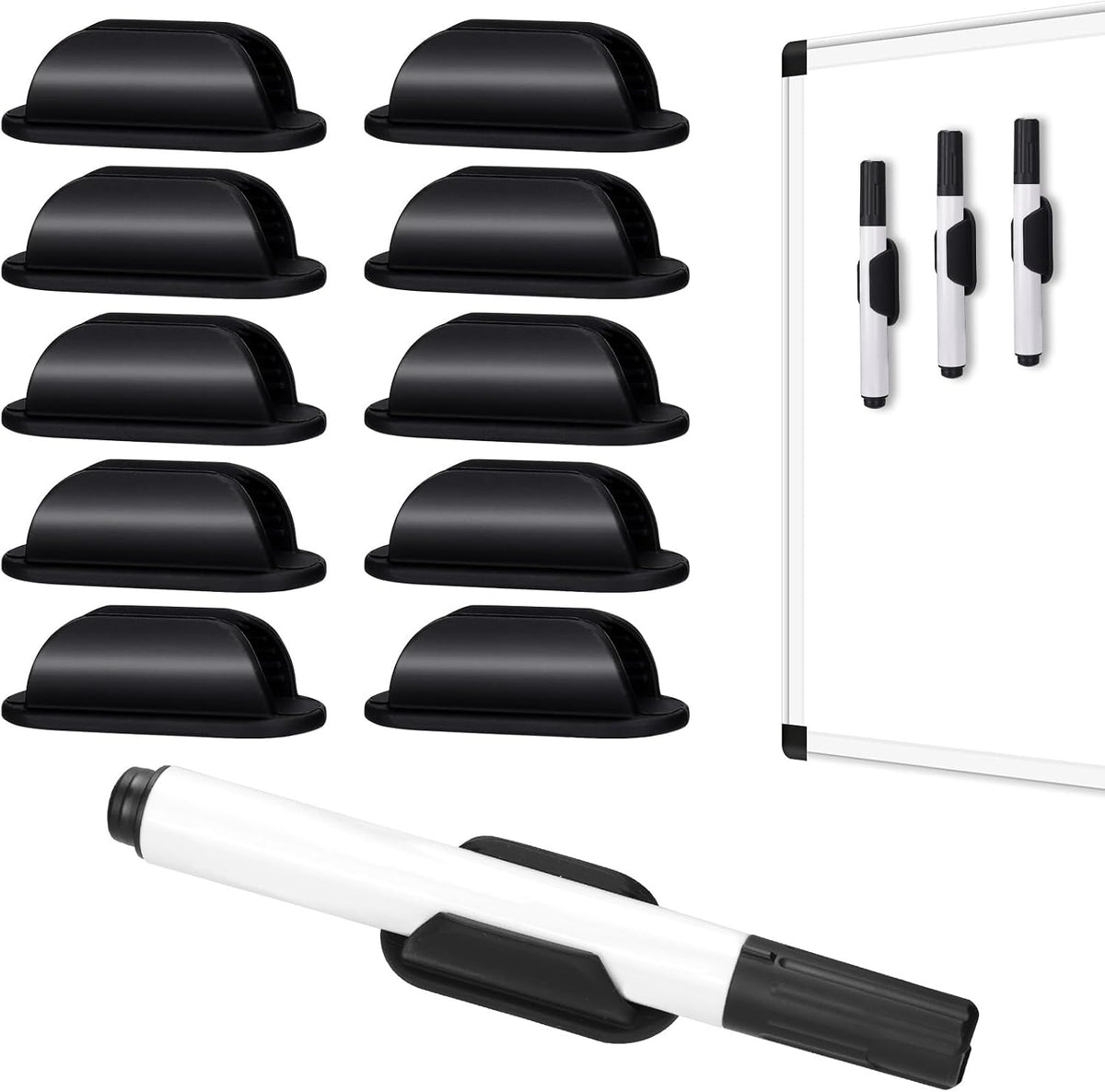 AIERSA 10 Pack Large Silicone Marker Holder for White Board