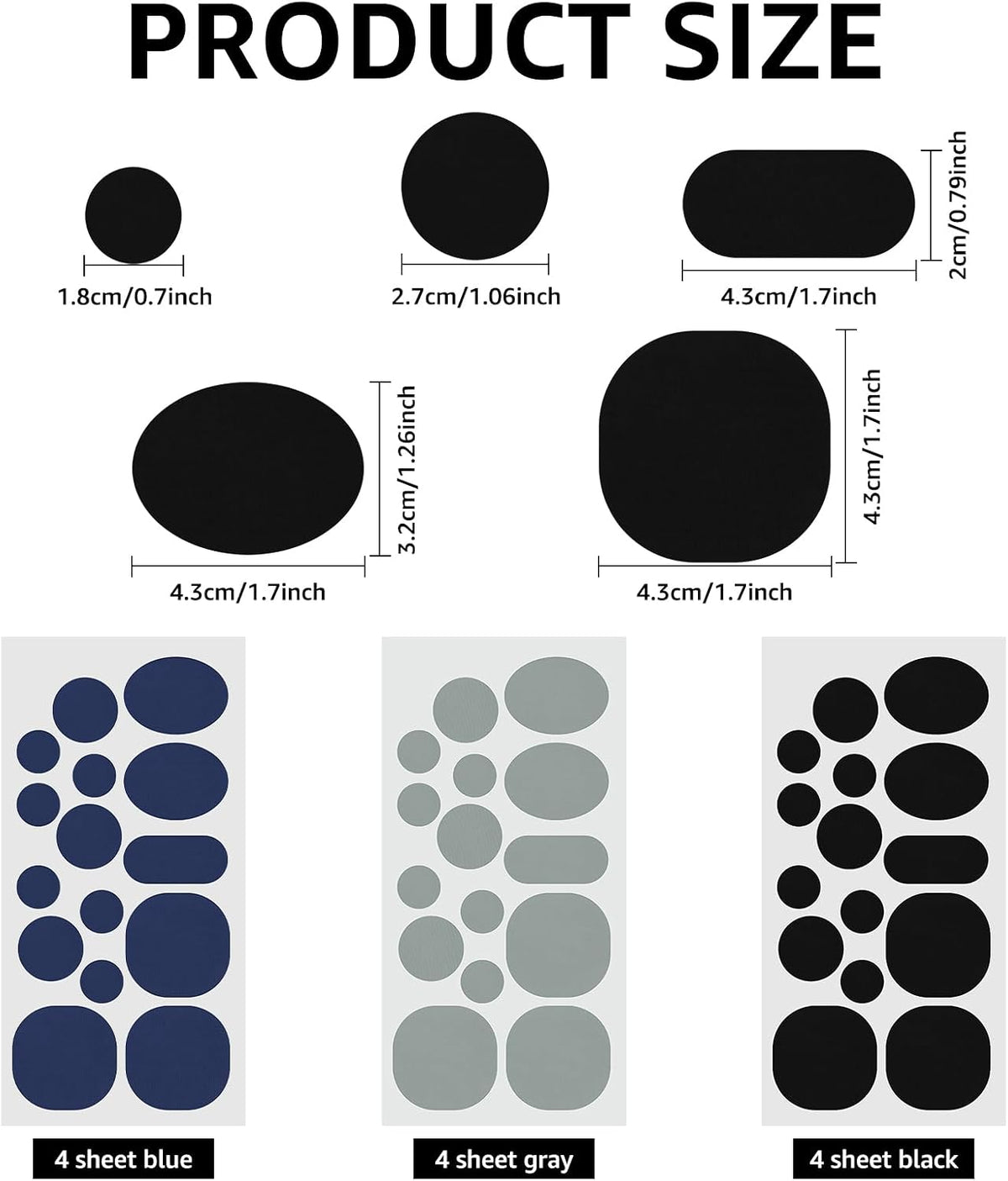 12 Sheets Puffer Down Jacket Repair Patch Kit
