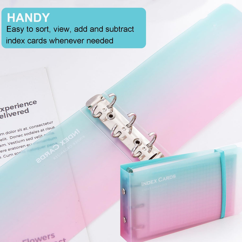 3×5” index card Binder organizer with Plastic pocket Sleeves