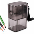 Marie’s Manual Pencil Sharpener, 5 Point Modes, Auto-Stop, Transparent Shavings Bin