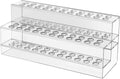 Acrylic Pen Holder, 44-Slots Pen Display Stand Focal Pen Holder Beadable Pen Display