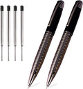 Obacle Ballpoint Pens Black Pens Medium Ball Point 1.0mm Smooth Writing Grip Metal