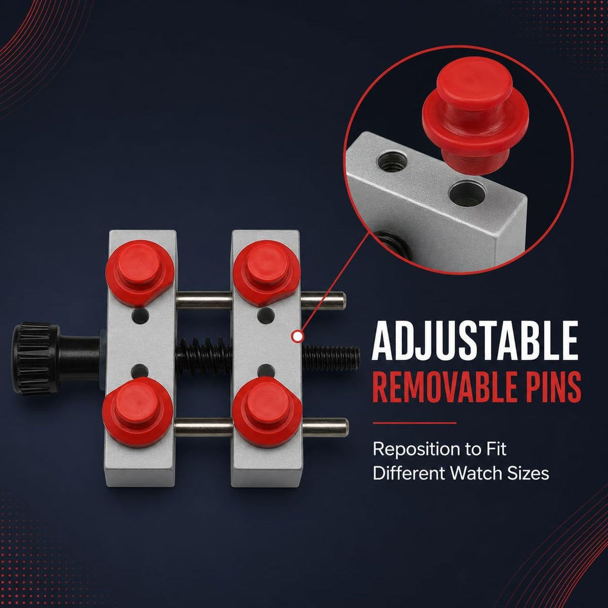 Adjustable Watch Case and Movement Holder, Up to 60mm Watchmaker Tool