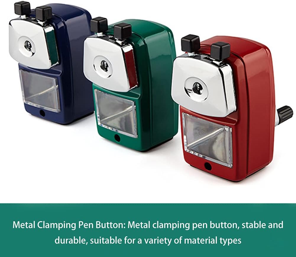 Pencil Sharpener, School Office Manual Desktop Sharpener for Standard and Jumbo Pencils