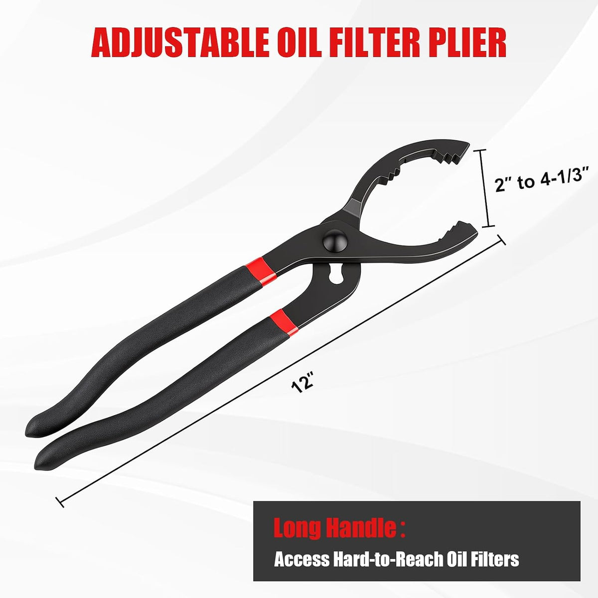 AJulyBee 2PCS Oil Filter Wrench Set, Adjustable Oil Filter Removal Tools