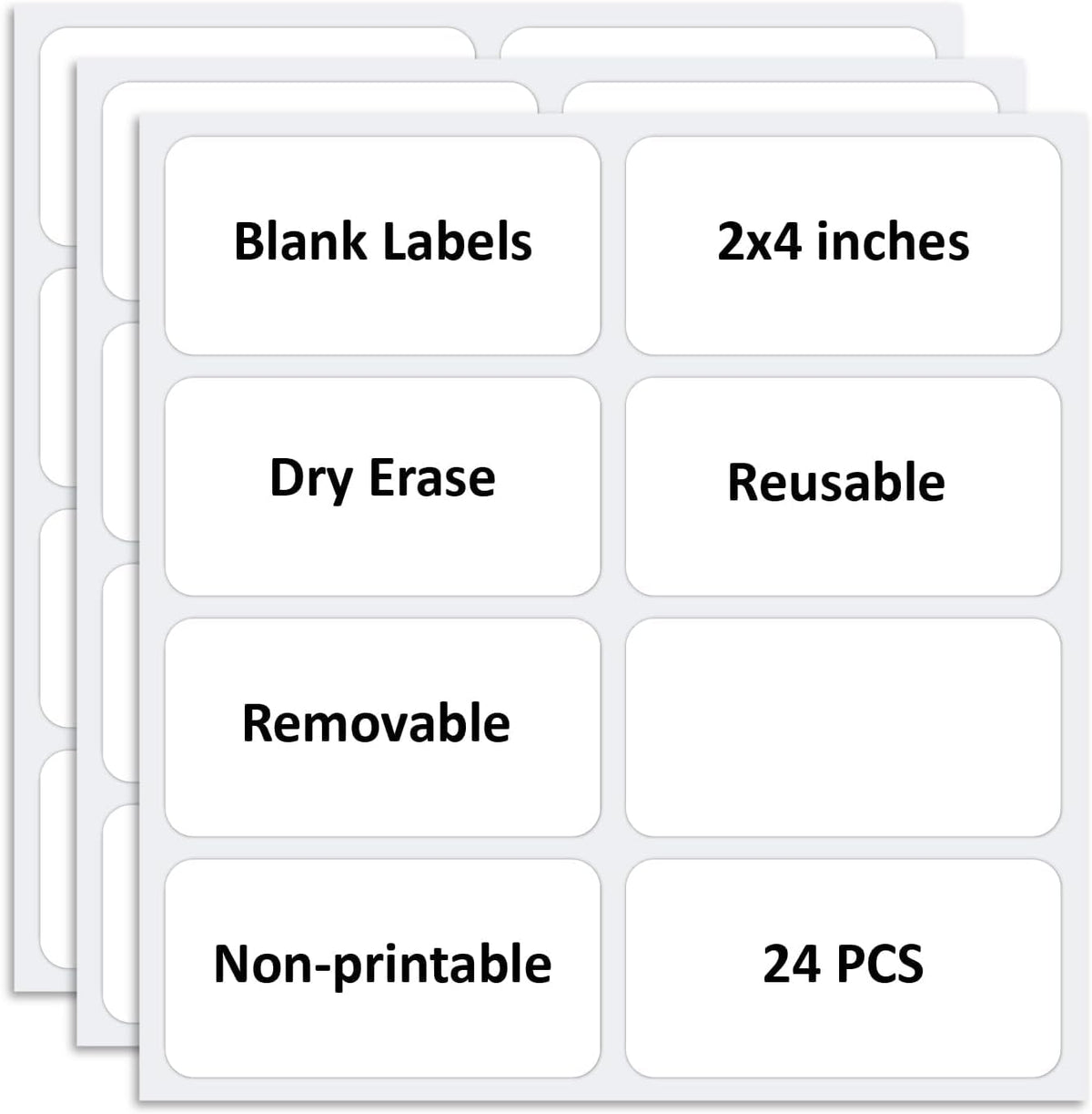 SVNOOC Multi-Use Dry Erase Sticky Notes, Reusable Labels Stickers for Wall Desk Fridge