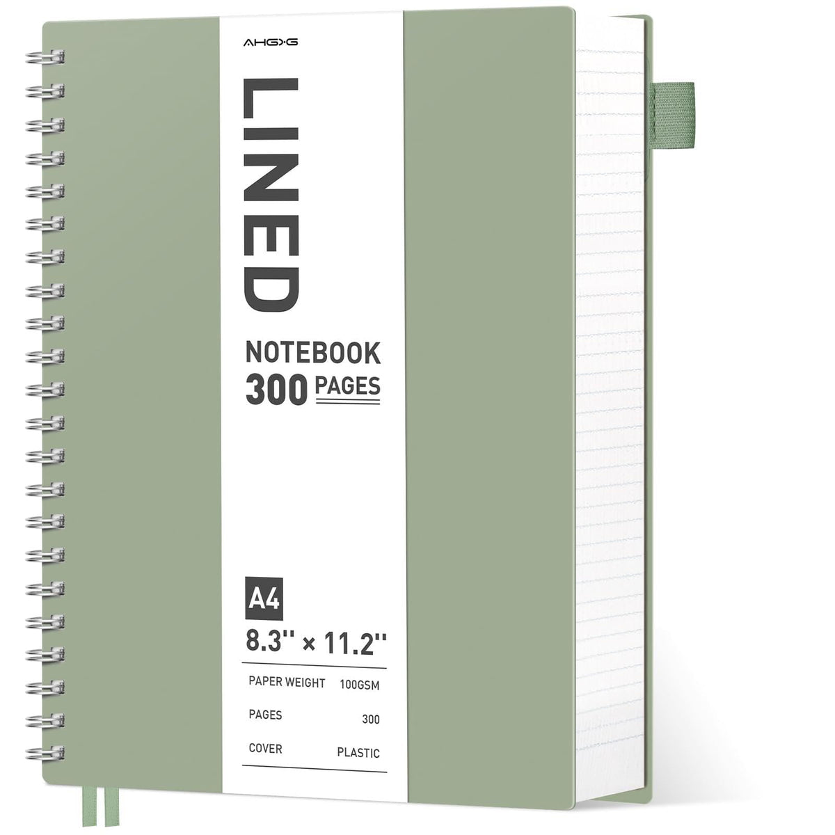 AHGXG Lined Journal Notebook, 300 Pages, A4 (8.5" x 11")