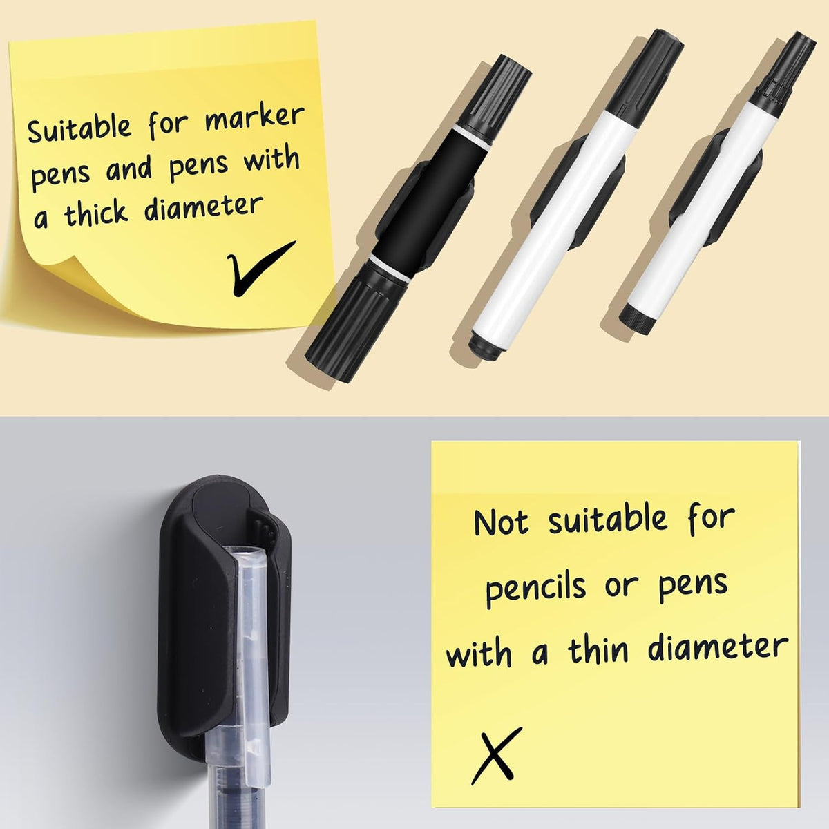 AIERSA 10 Pack Large Silicone Marker Holder for White Board