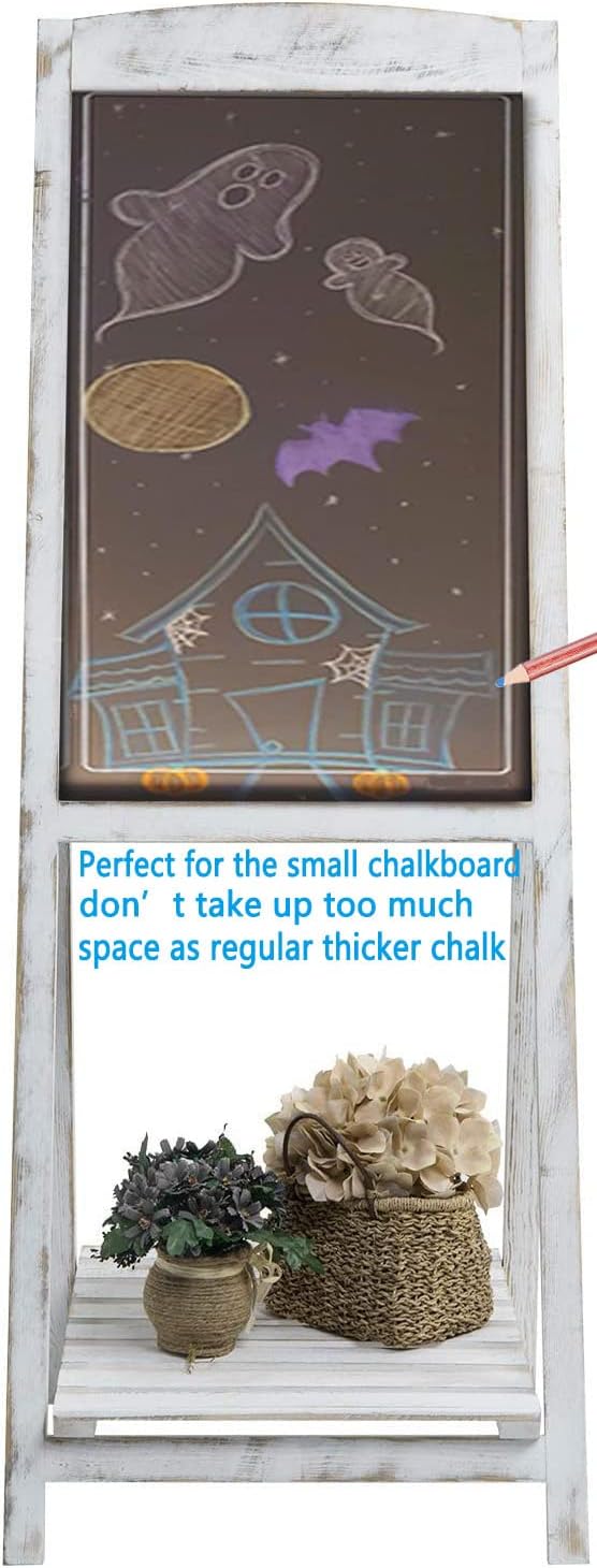 12 Pcs Chalkboard Calendar Colored Pencils, Wooden Chalk Pencils