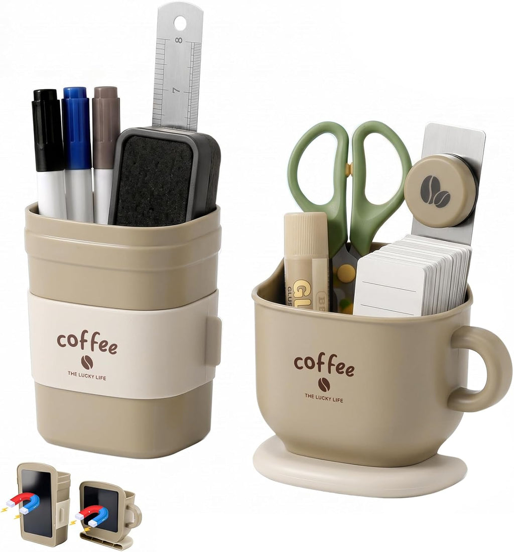 Magnetic Pen Holder 2 Pack, Whiteboard Dry Erase Marker Holder