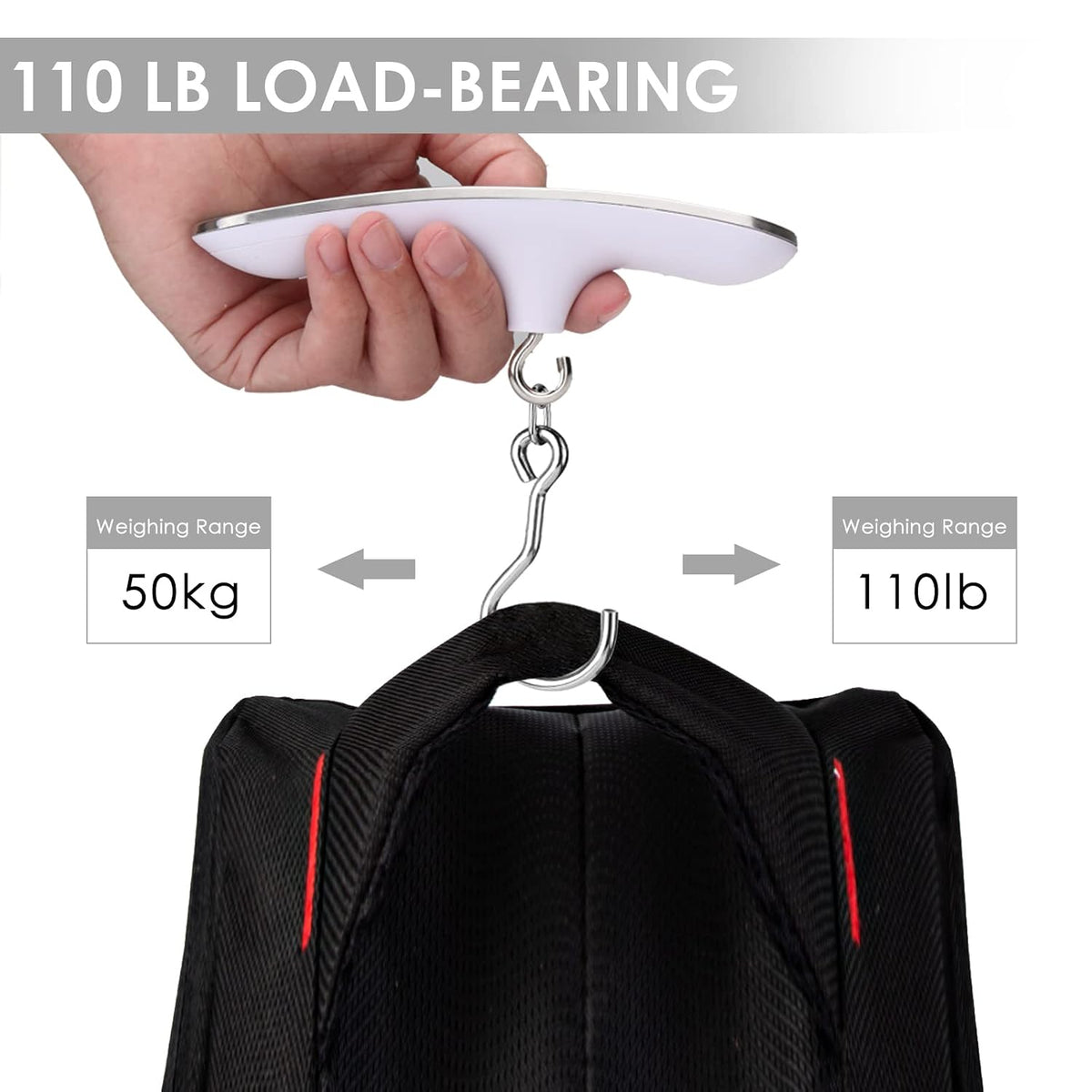 110lb Digital Archery Bow Scale Portable Luggage Scale with Backlit Display