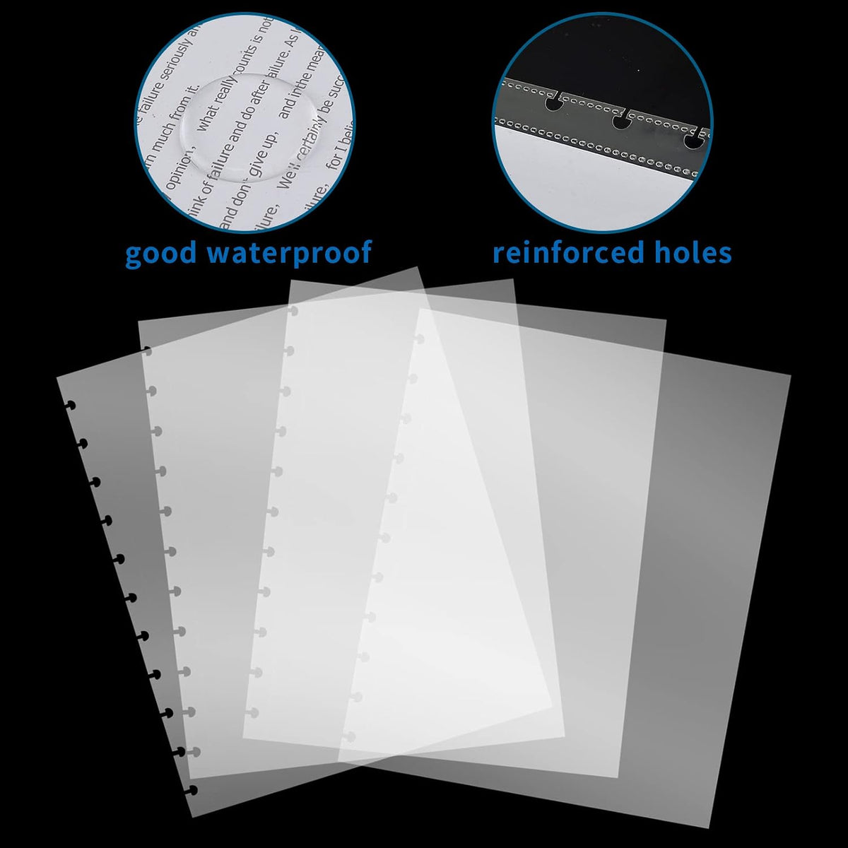 50 Piece Clear Sheet Protectors Page Protectors 8.5 x 11 Clear Binder Sheet Protectors