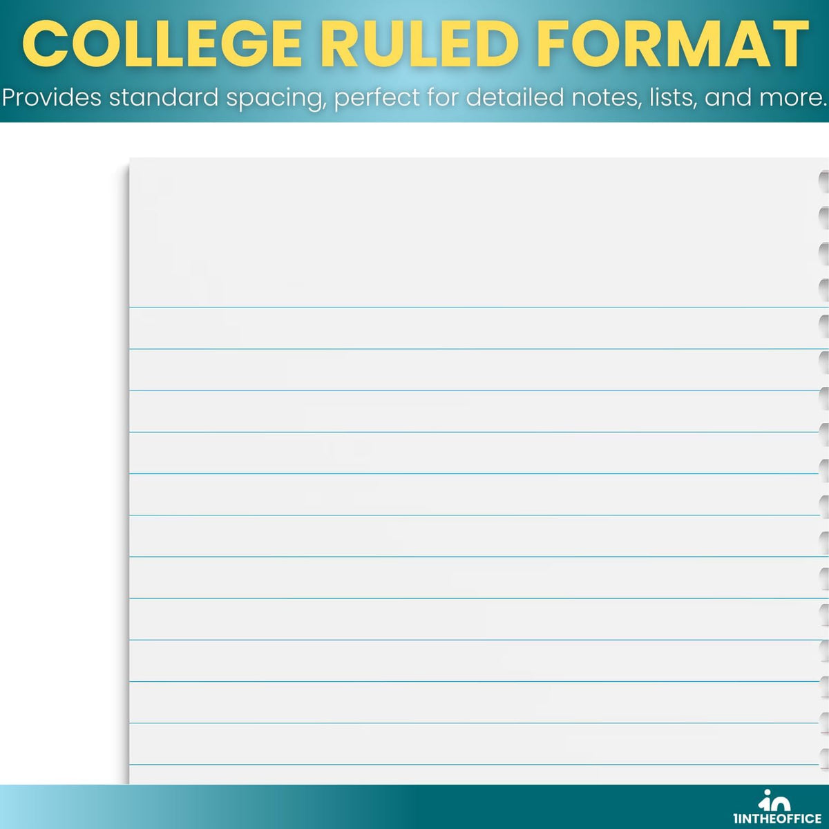 1InTheOffice 1-Subject Wirebound Notebook, College Ruled, 80 Sheets, Spiral Notebook 5x7