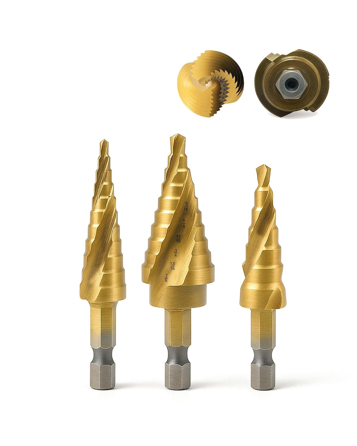 31 Sizes High Speed Steel Step Drill Bit Set for Sheet Metal Hole Drilling Cutting