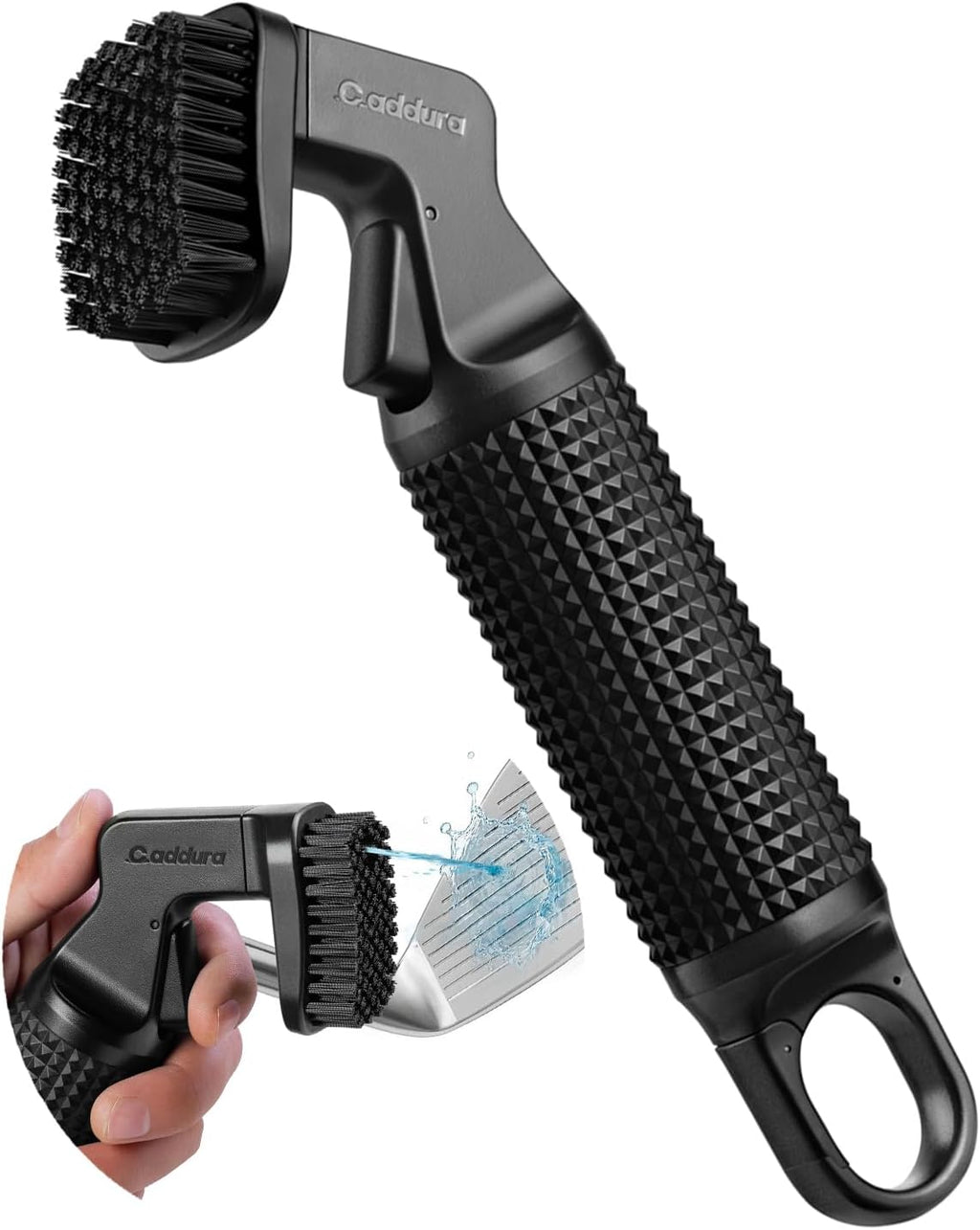 Golf Club Cleaner, Heavy-Duty Nylon Bristle Brush Cleaner with 80ml Spray Bottle