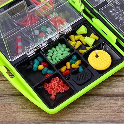 24 Compartments Fishing Tackle Box Kit, 128pcs Full Loaded with Lures Baits Hooks Sinkers