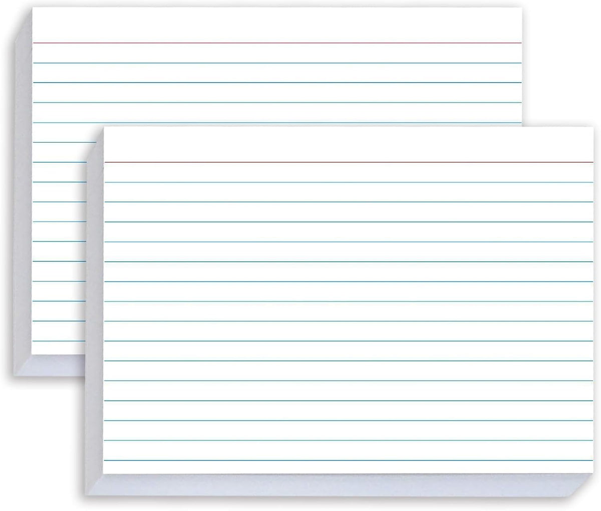 100 Pcs Index Cards 5x7 Ruled - Pinovk Flash Cards for Studying, White Index Cards