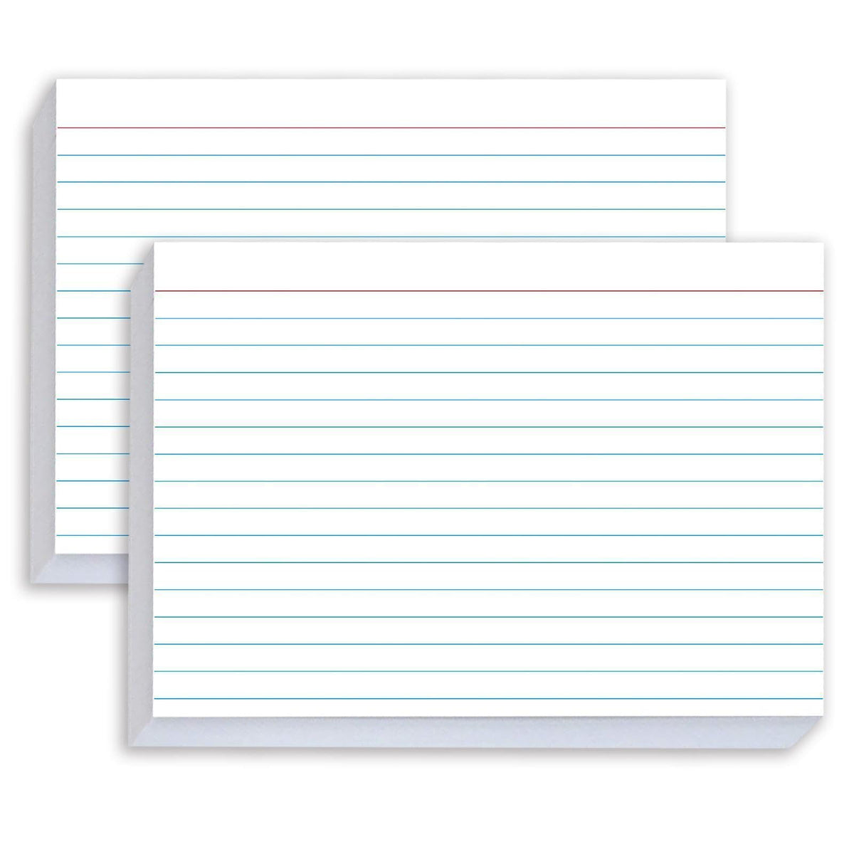 100 Pcs Index Cards 5x7 Ruled - Pinovk Flash Cards for Studying, White Index Cards