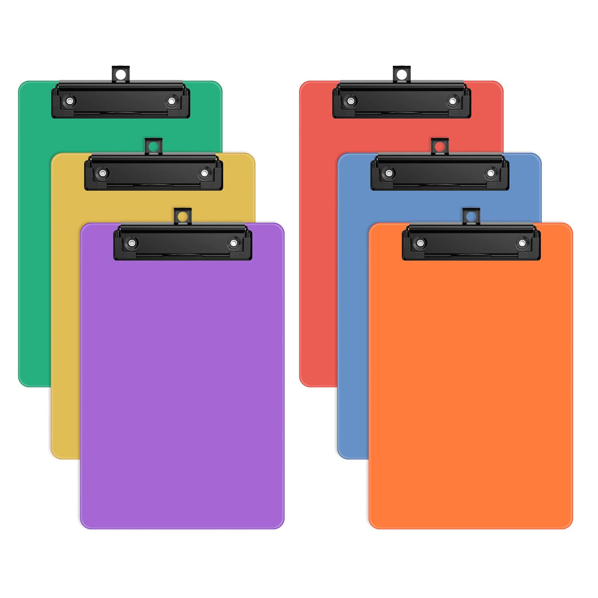 6 Pack Colorful Small Clipboard, A5 Mini Clip Board