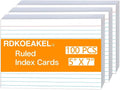100 Pack 5x7 Ruled Index Cards, Heavyweight 160g Large Lined Note Cards