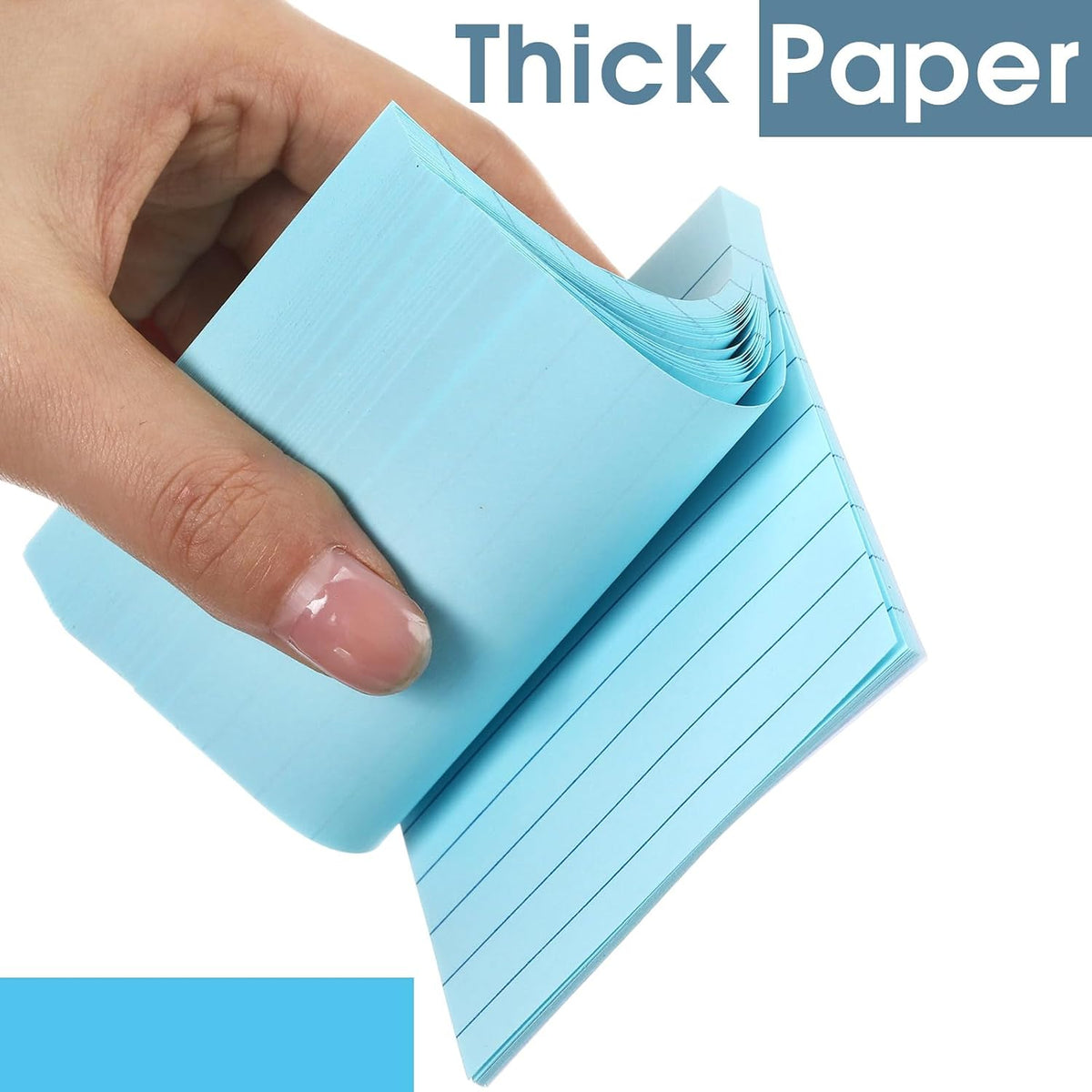 AmazingSpark 12 Pack Lined Sticky Notes 3x3 inch Notes Pads, Blue
