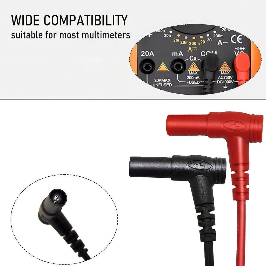 Ellbest 5 Pairs Universal Multimeter Test Leads 1000V 20A Digital Multimeter Probe Test